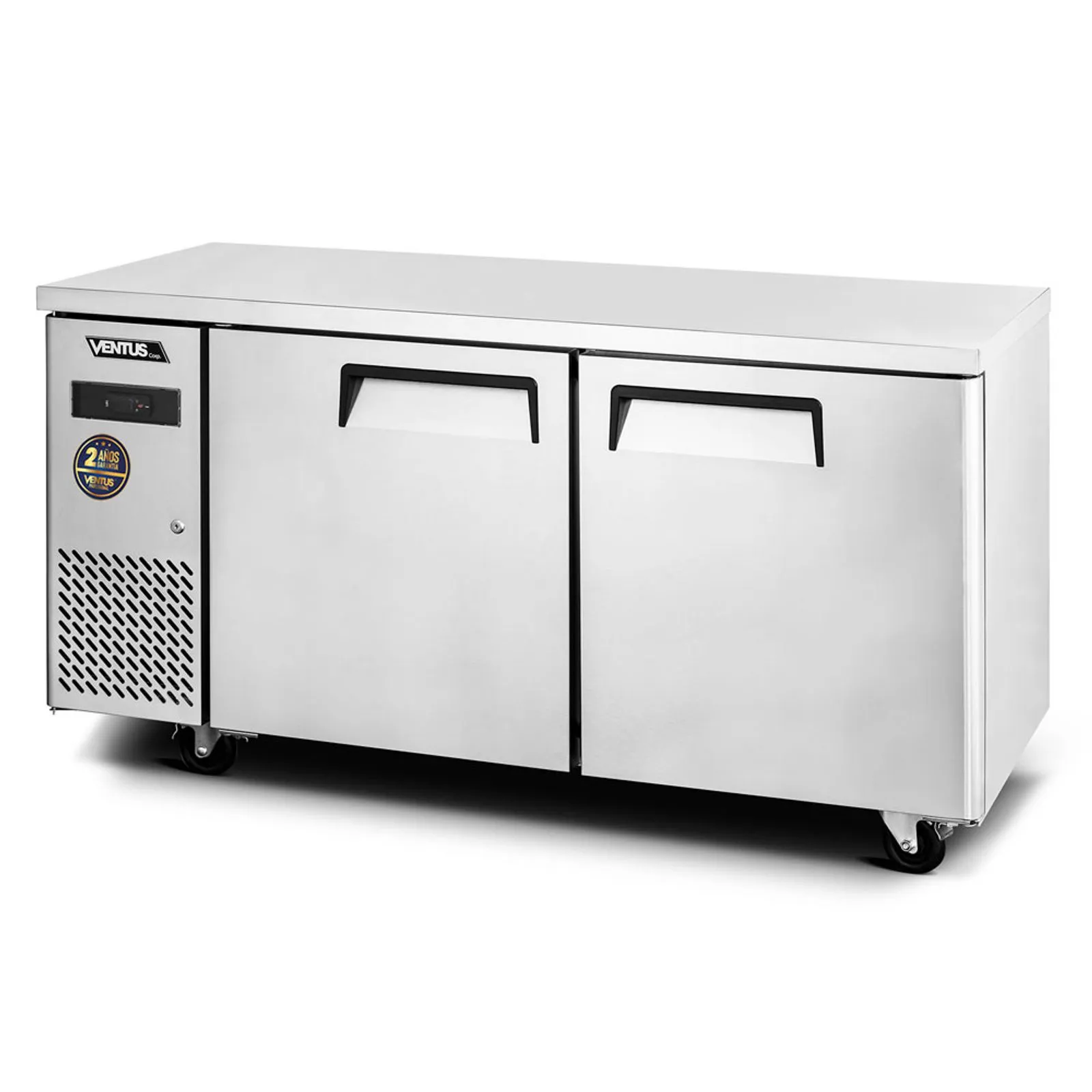 mesa refrigerada de conservacion 2 puertas acero inoxidable industrial