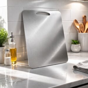 Tabla de picar acero inoxidable 304 40x30 cm espesor 1.2 mm