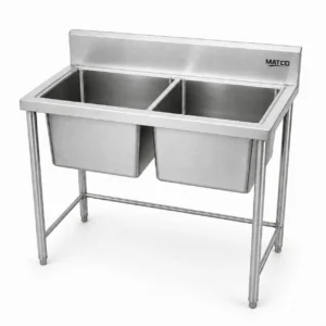 Lavadero de acero inoxidable 2 pozas MATCO Profesional